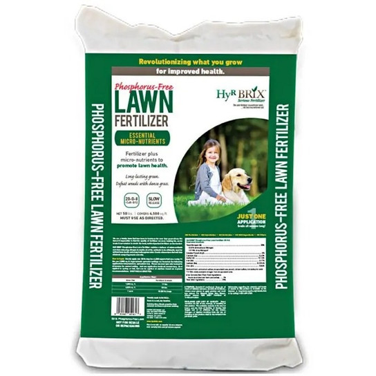 Phosphorus-Free Lawn Fertilizer by HyR BRIX