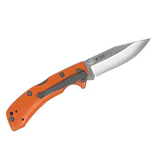 Knife folding knife with orange handle