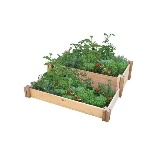 Western Red Cedar Modular Multi-Level 2-Tier Raised Bed Kit