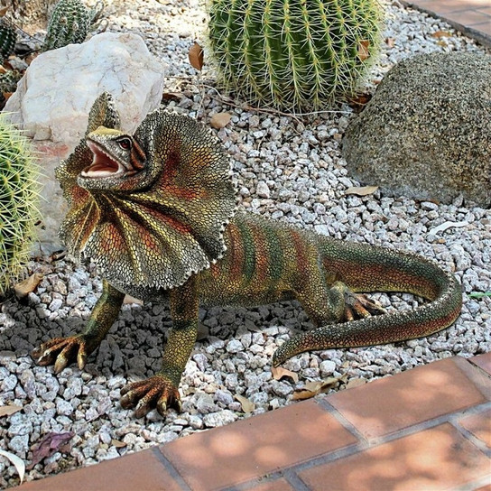 Frilled-Neck Lizard Statue