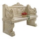Giant Neoclassical Swan Garden Bench With Basket