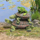 Good Company Frog Turtles Garden Statue Next to the Pond