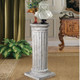 Classical Greek Fluted Garden Statuary Pedestals Indoors