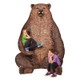 Sitting Pretty Oversized Bear Statues with Paw Seats Brown Bear