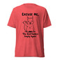 Excuse Me, The Bird Feeders Empty Again T-Shirt - Red Triblend - Front View