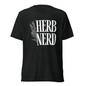 Herb Nerd T-Shirt - Charcoal-Black Triblend - Front View