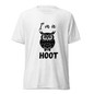 I'm A Hoot T-Shirt - Solid White Triblend - Front View