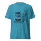 Keep Calm & Plant Natives T-Shirt - Aqua Triblend - Front View