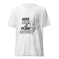 Keep Calm & Plant Natives T-Shirt - Solid White Triblend - Front View
