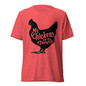 My Chickens are my Therapists T-Shirt - Red Triblend - Front View