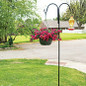 Hook double shepherd hook with flowers
