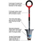 Spade serrated drain spade blade close-up