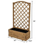Planter wooden trellis dimensions diagram