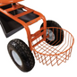 Garden Scoot, Steel Frame with Flat-Free Tires Storage Basket