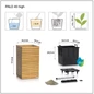 PALO Natural Eucalyptus Wood Planter Dimensions