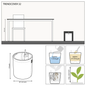TRENDCOVER Self-Watering Indoor Planter 32 Dimensions