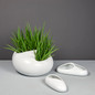 River Rock Planters with plants