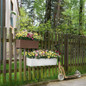 Balconera Color Rectangular Balcony Planter on Wooden Fence