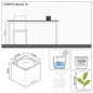 CANTO Stone Planters Dimensions