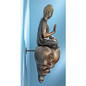 Enlightened Buddha Cloud Wall Sculpture Side View Hung Up