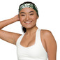 Variegated Monstera Albo Headband -  All Over Print Headband White Front