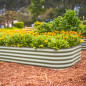 10 In 1 Modular Metal Raised Garden Bed in the front yard