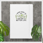 I Work Hard So My Plants Can Have A Better Life Hardcover Gardening Journal -  Hardcover Bound Notebook White Front