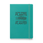 How Many Plants Are Too Many Plants Hardcover Gardening Journal -  Hardcover Bound Notebook Turquoise Front