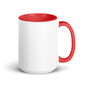 Plantrovert Coffee Mug -  White Ceramic Mug With Color Inside Red  Oz Right