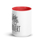 Plantrovert Coffee Mug -  White Ceramic Mug With Color Inside Red  Oz Front