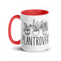 Plantrovert Coffee Mug -   White Ceramic Mug With Color Inside Red  Oz Left