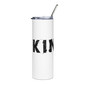Bee Kind Stainless Steel Tumbler -  Stainless Steel Tumbler White Front