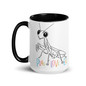 Pray, Love, Eat Coffee Mug -  White Ceramic Mug With Color Inside Black  Oz Left