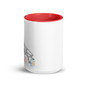 Pray, Love, Eat Coffee Mug -  White Ceramic Mug With Color Inside Red  Oz Front