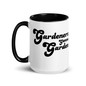 Gardeners Gonna Garden Coffee Mug -  White Ceramic Mug With Color Inside Black  Oz Left