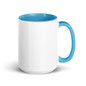 Gardeners Gonna Garden Coffee Mug -  White Ceramic Mug With Color Inside Blue  Oz Right