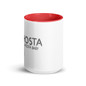 Hosta Lavista Baby Coffee Mug -  White Ceramic Mug With Color Inside Red  Oz Front
