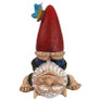 Topsy-Turvy Theo Garden Gnome Statue Corner View