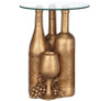 Wine and Dine Sculptural Glass-Topped Plant Stand Front View