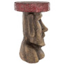 Easter Island Polynesian Moai Sculptural Plant Stand Side View