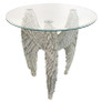 Angel Wings Glass-Top Plant Stand Corner View