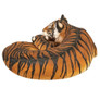 Life-Size Resting Bengal Tigress and Cub Statue Rear View