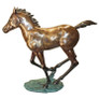 Galloping Horse Foal Cast Bronze Garden Statue Side View