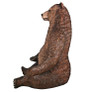 Sitting Pretty Oversized Bear Statues with Paw Seat Brown Bear Side View