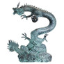 Asian Dragon with Oriental Power Orb Bronze Garden Statue