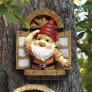 The Knothole Gnomes Garden Welcome Tree Sculpture Set Window Gnome