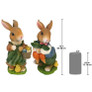 Bunny Hop Lane Mother and Father Rabbit Statues Dimensions