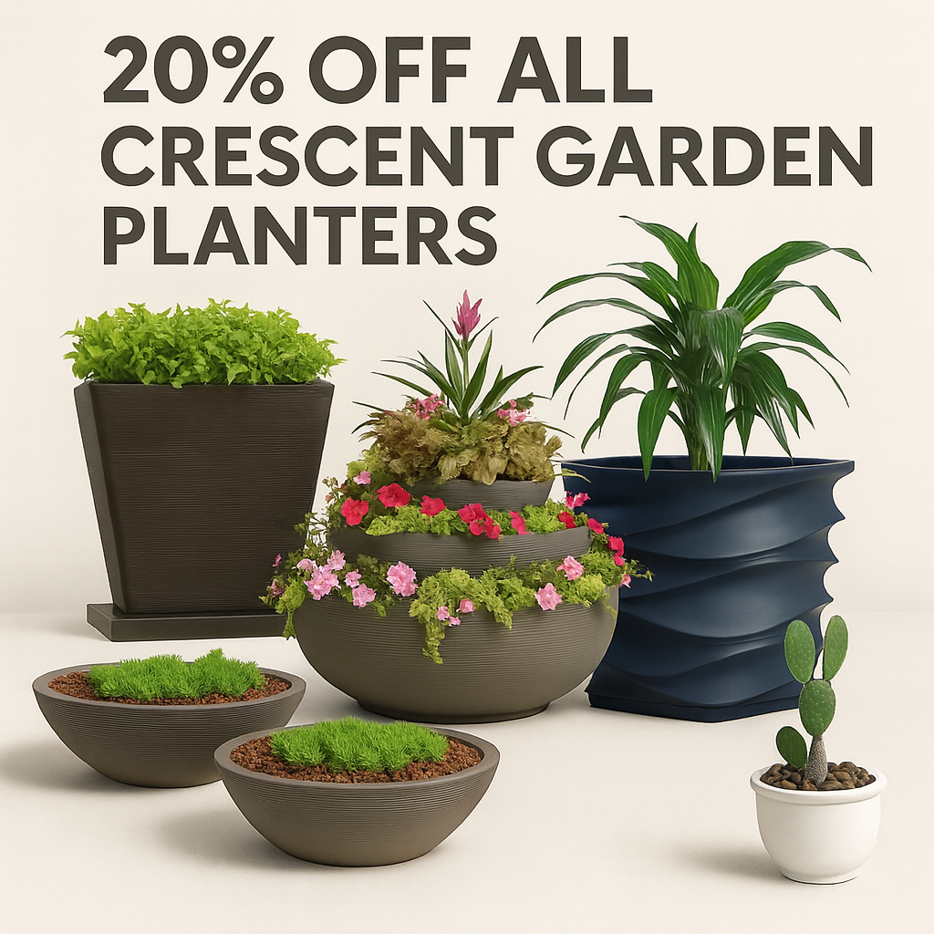 Crescent Garden Planters