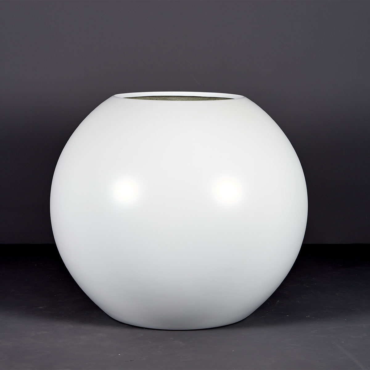 36" Sphere Planter - Round Modern Outdoor - Globe Fiberglass