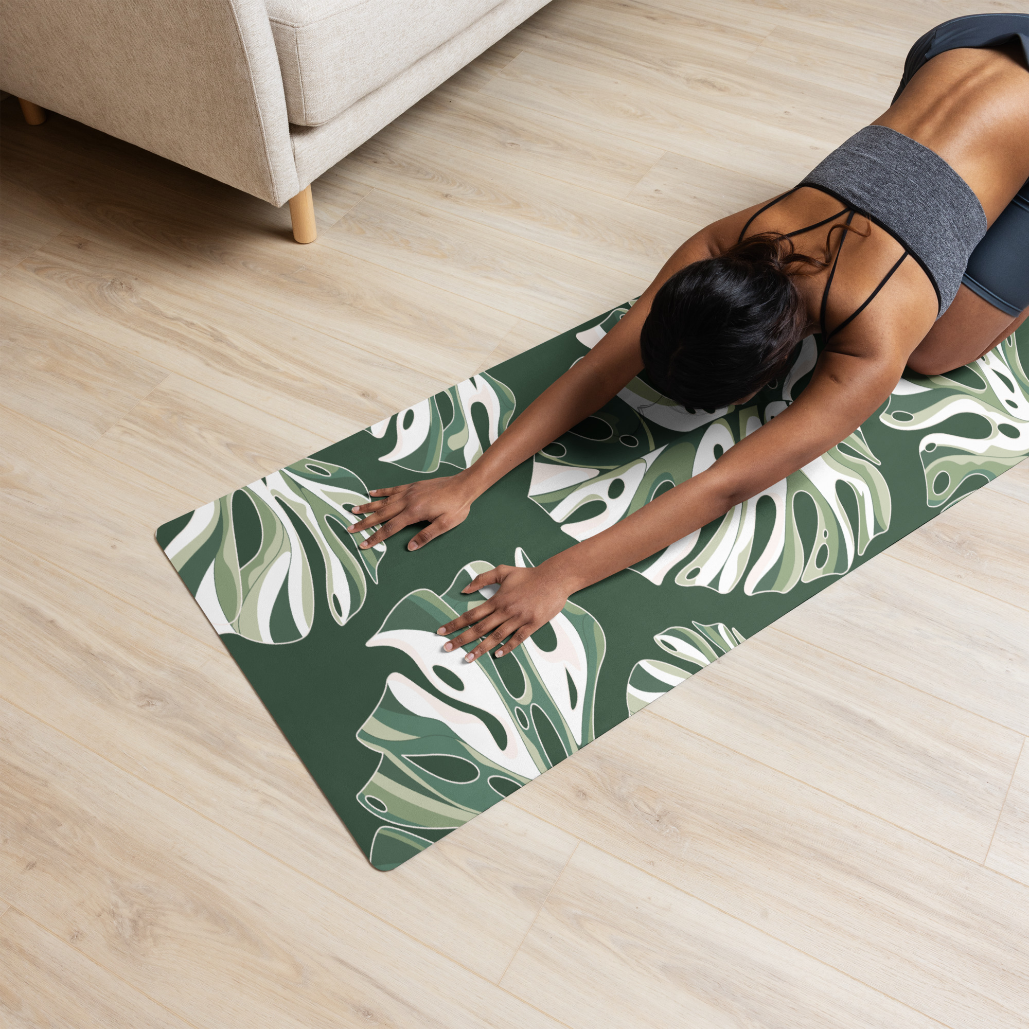 Variegated Monstera Albo Yoga Mat | Plant Addicts